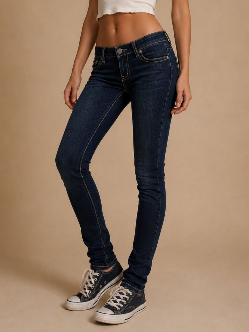 Bubblegum‎ Y2K Low Rise Skinny Jeans Dark Wash Denim (Women’s Size 9/10)